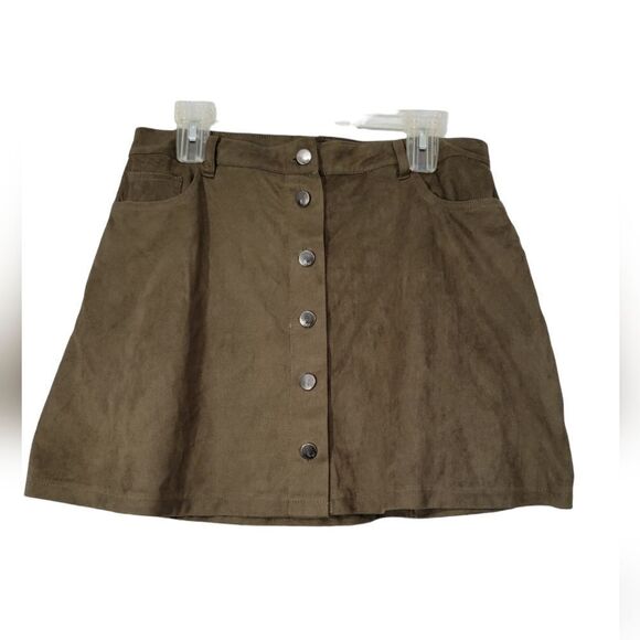 Harmony and havoc green suede skirt - Picture 1 of 7
